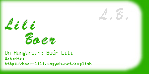 lili boer business card